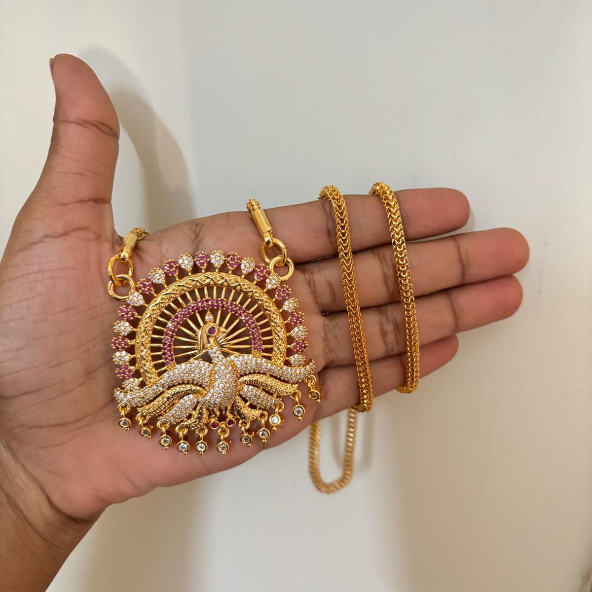 Peacock Impon Dollar Chain